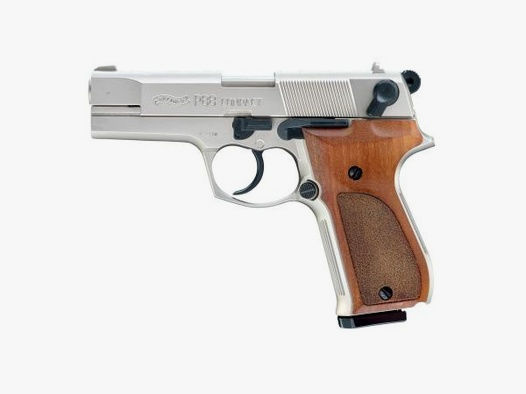 WALTHER Gaspistole (SRS) P88 Nickel Kal. 9mm P.A. Holzgriff
