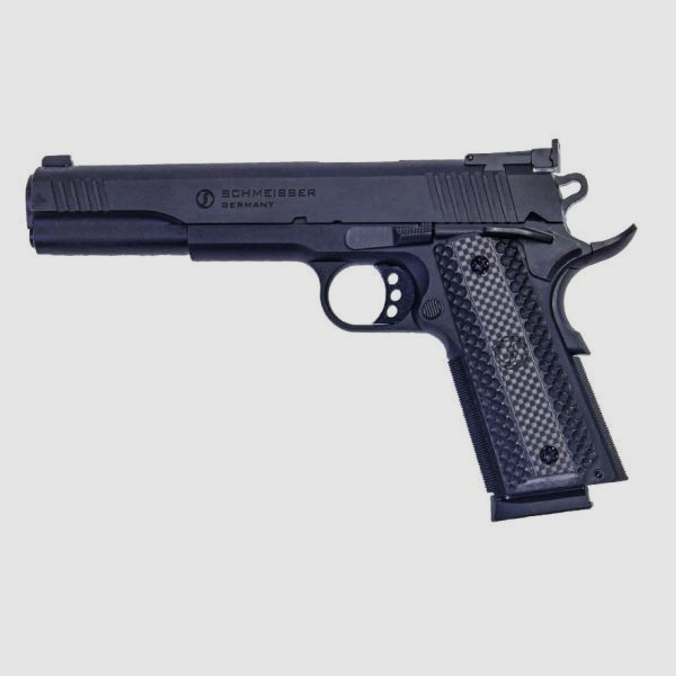 SCHMEISSER Pistole Mod. 1911 -6' HUGO 9mmLuger