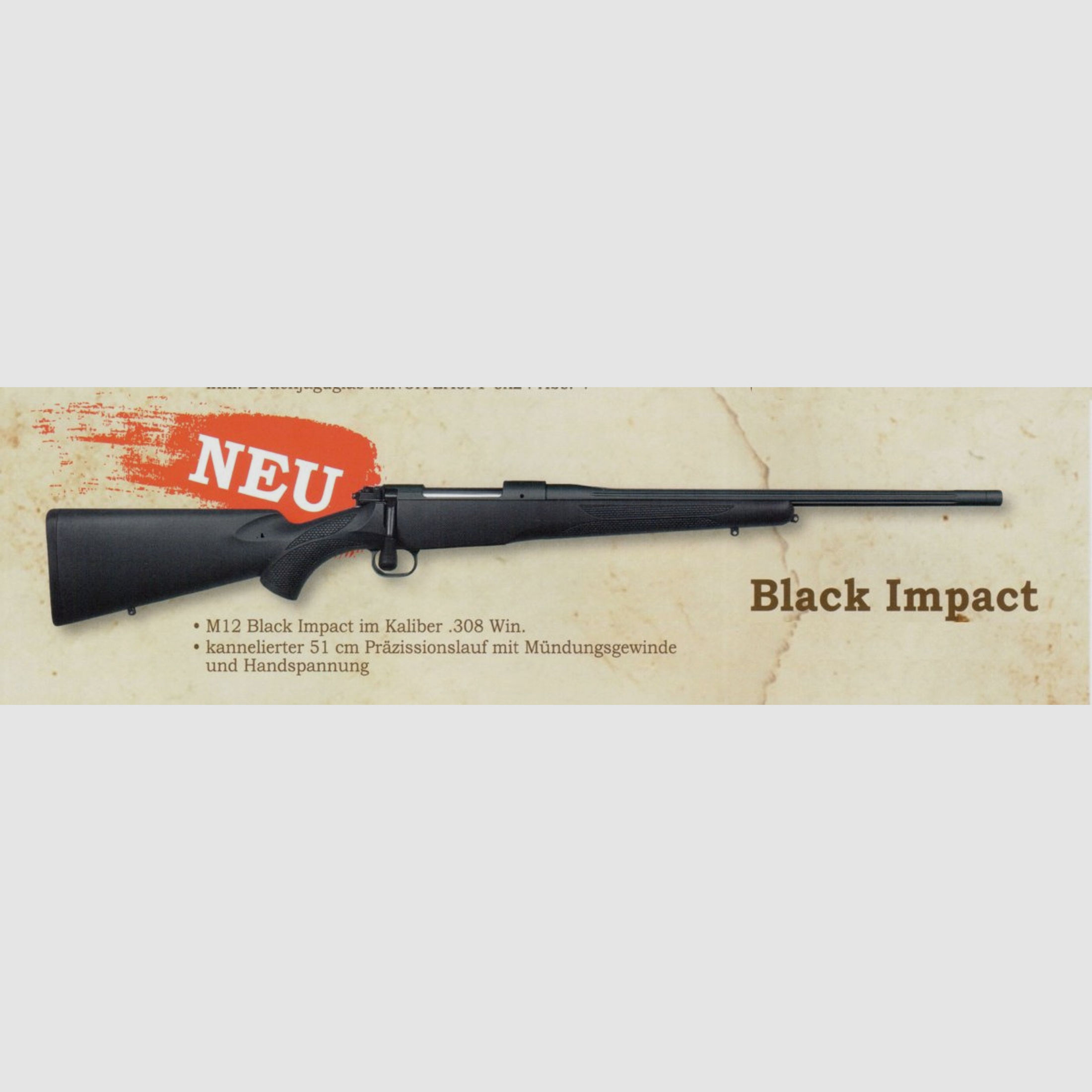 MAUSER Repetierbüchse Mod. M12 S BLACK IMPACT .308Win -HandSpannung