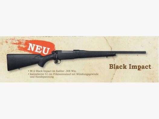 MAUSER Repetierbüchse Mod. M12 S BLACK IMPACT .308Win   -HandSpannung