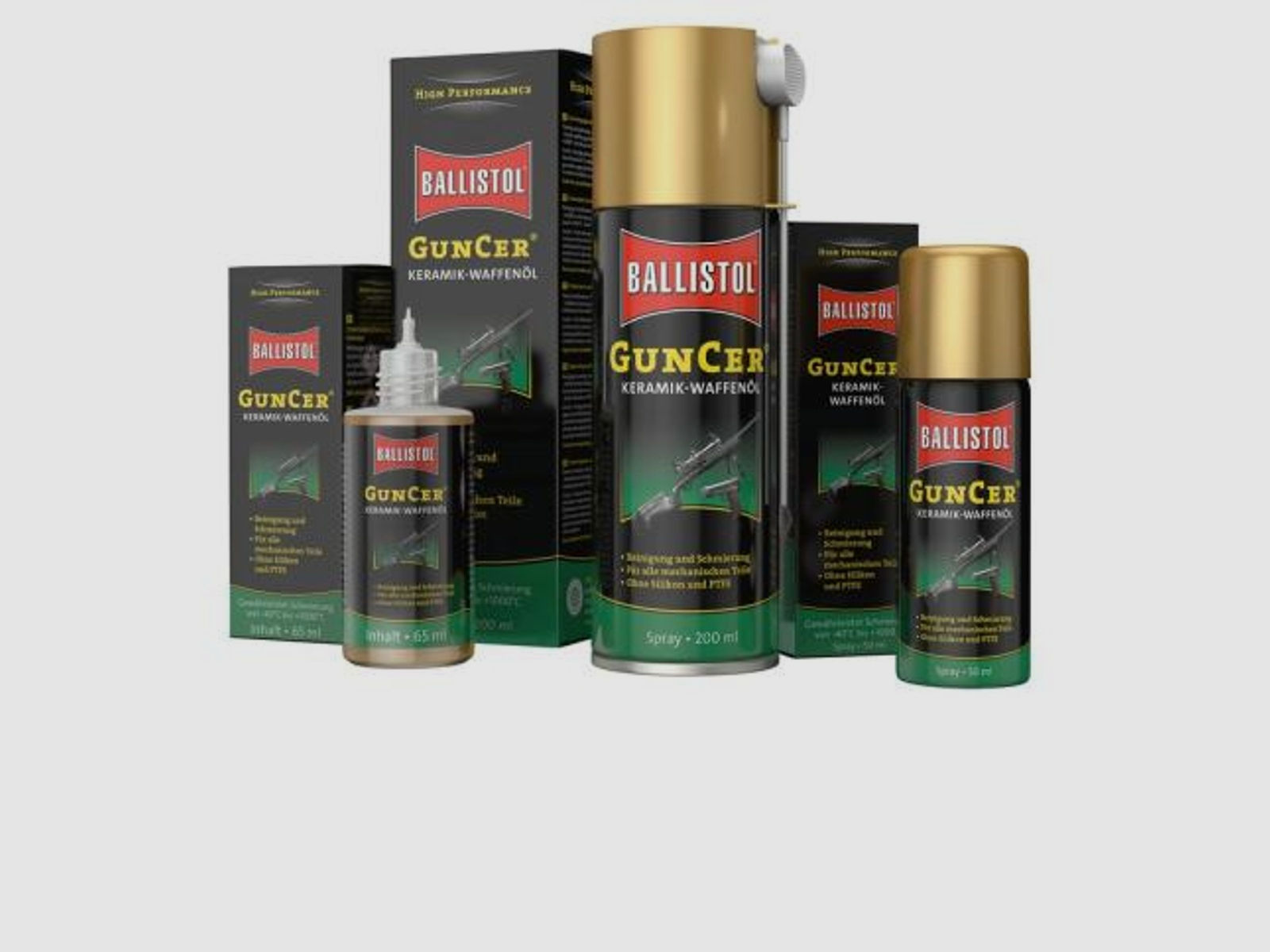 BALLISTOL Fett/Reiniger/Öl GunCer Keramik-Öl 200ml Spray