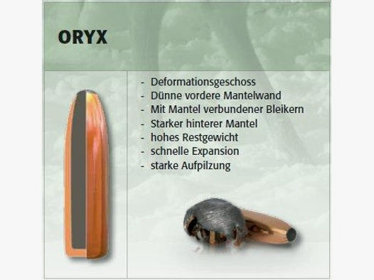 NORMA Büchsengeschosse 358-250-ORYX 50 Stk   16,2g