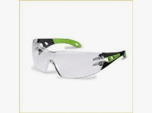 UVEX Schutzbrille Pheos s: schwarz/grün Scheibe: farblos