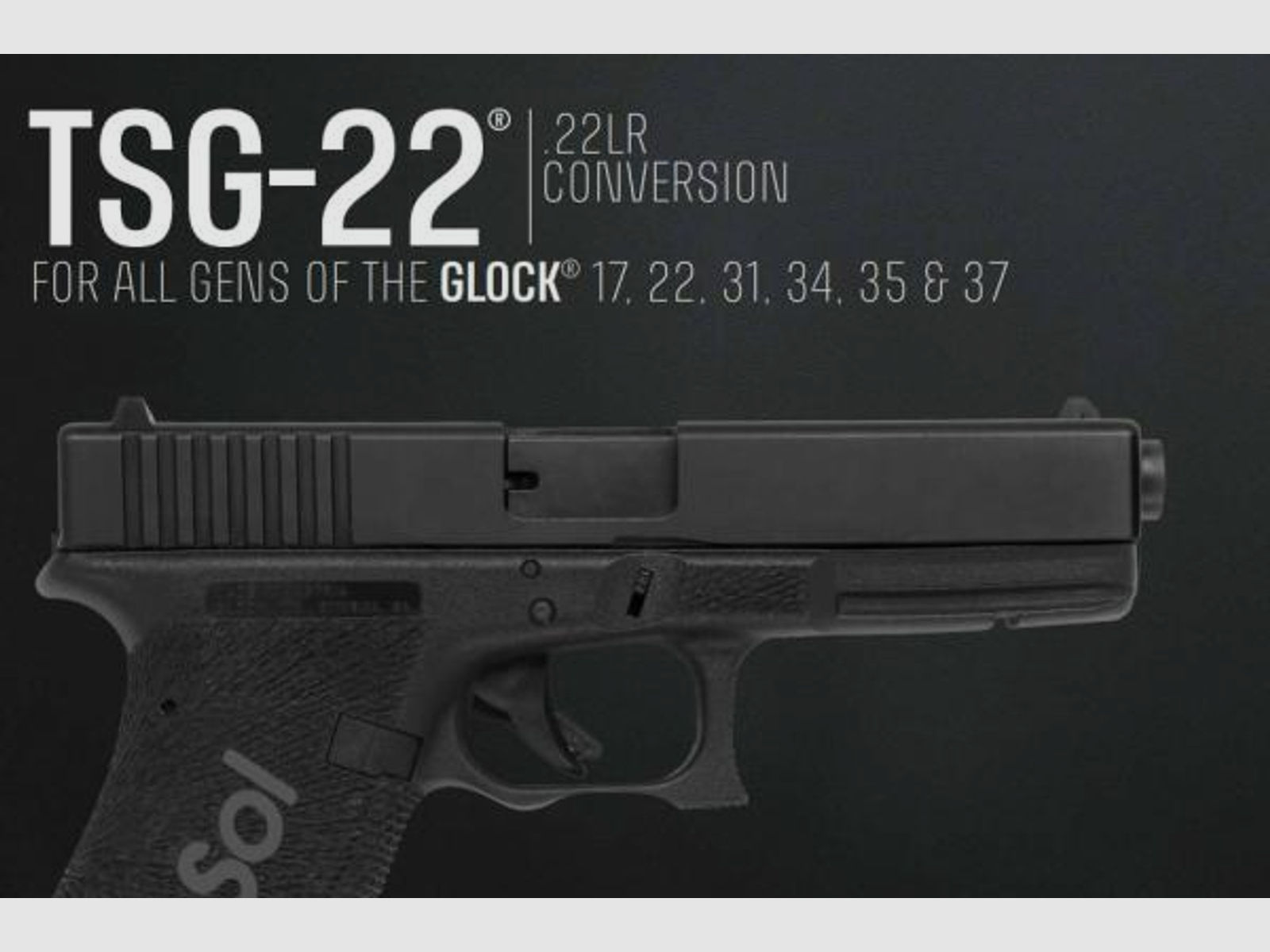 Tactical Solution Pistolen-Wechselsystem f. Glock 17/22 mit Gewinde .22lr      Gen1-Gen4