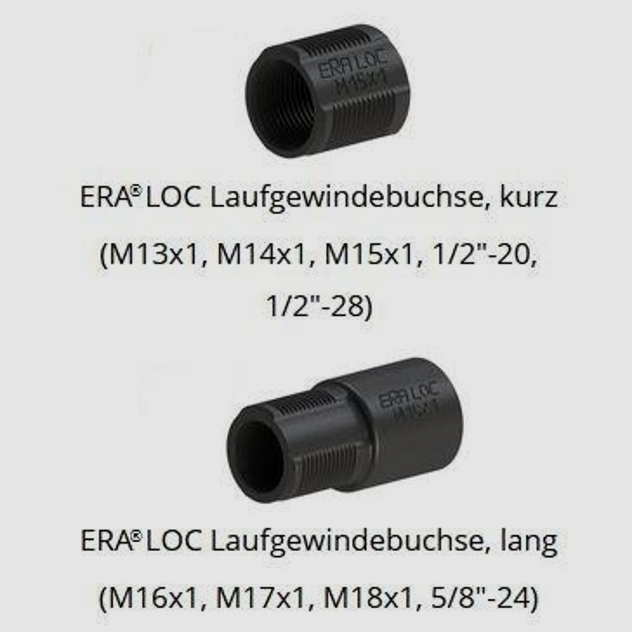 ERATAC Zubehör f. Schalldämpfer ERA®LOC Adapter M14x1 Lauf -GewindeBuchse, kurz