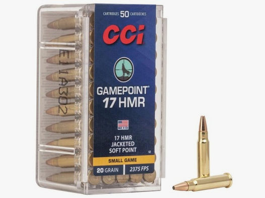 CCI KK-Munition .17HMR TM Gamepoint 50 Stk  1,3g/20grs