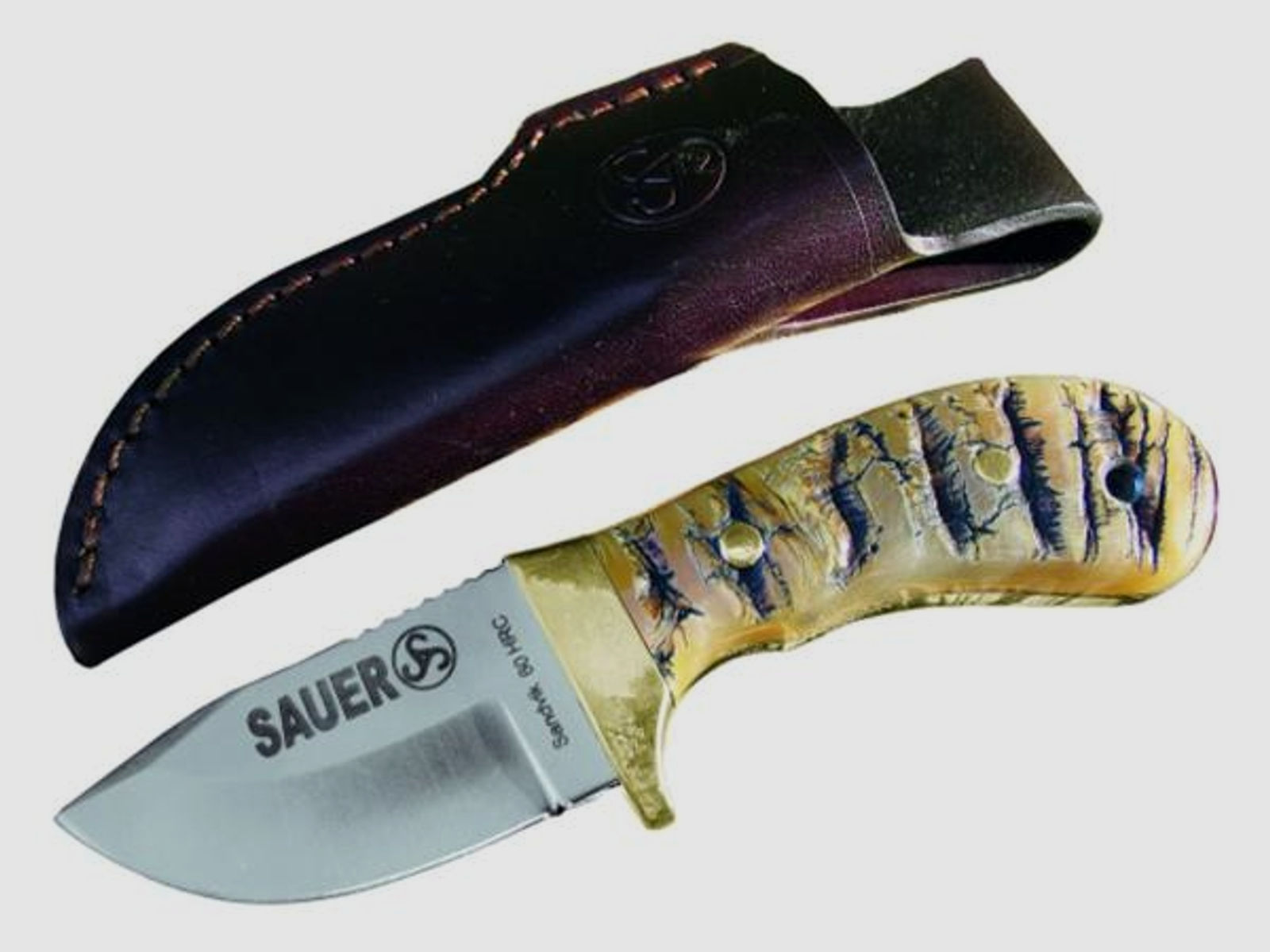 SAUER Feststehendes Messer Jagd-Messer MUFFLON 7,5cm  'BallPoint'-Klinge