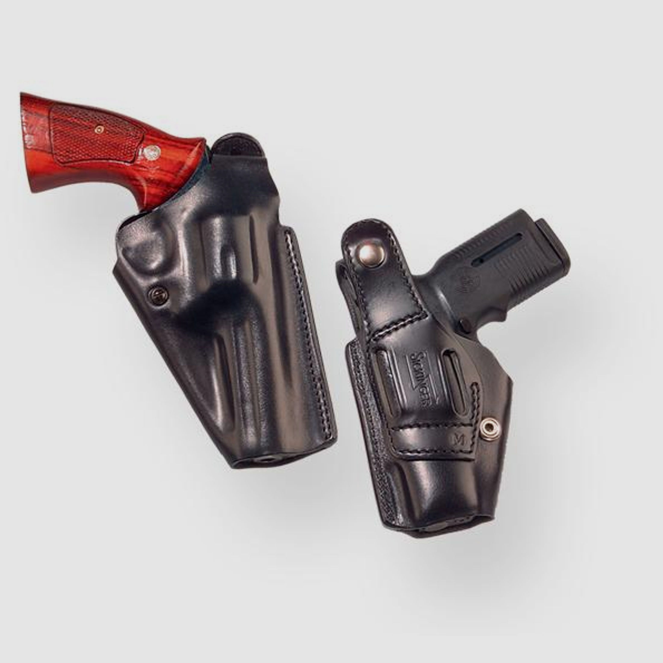 SICKINGER Holster (Leder) f. Colt 1911 -6' u.ä. LINKS SONDER -Expert schwarz