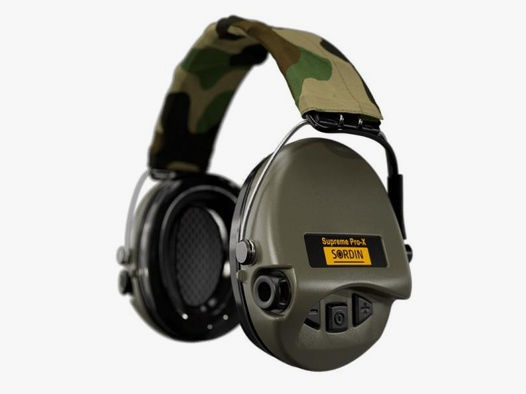SORDIN Gehörschutz Supreme Pro X - grün/camo 25dB - aktiv und flach