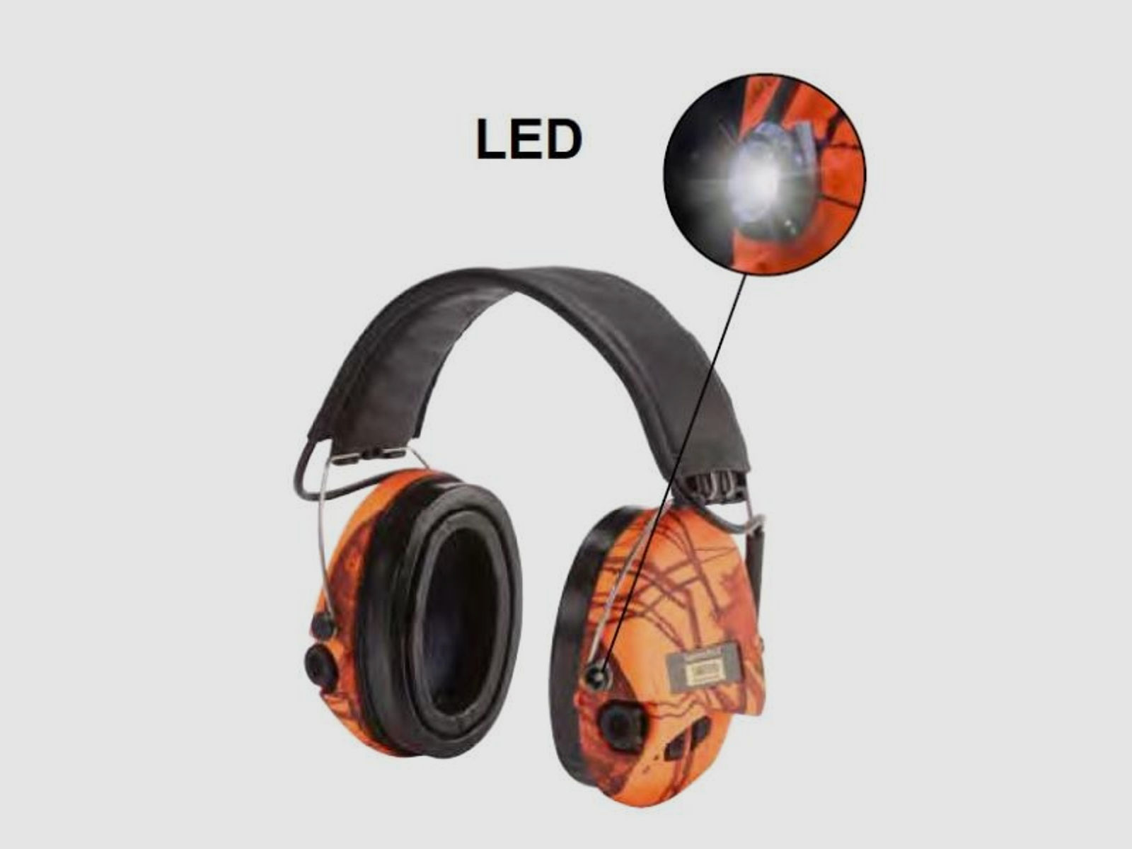 SORDIN Gehörschutz Supreme Pro X LED -schwarz/Gel 25dB - aktiv und flach