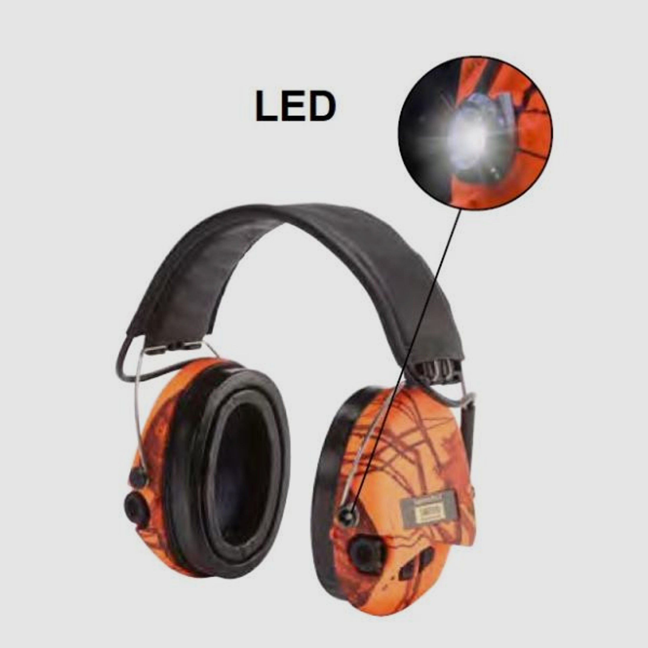 SORDIN Gehörschutz Supreme Pro X LED -orange/Gel 25dB - aktiv und flach