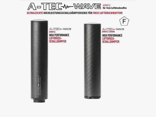A-TEC Zubehör für Freie Waffen Schalldämpfer WAVE CARBON 1/2x28 UNEF Gewinde