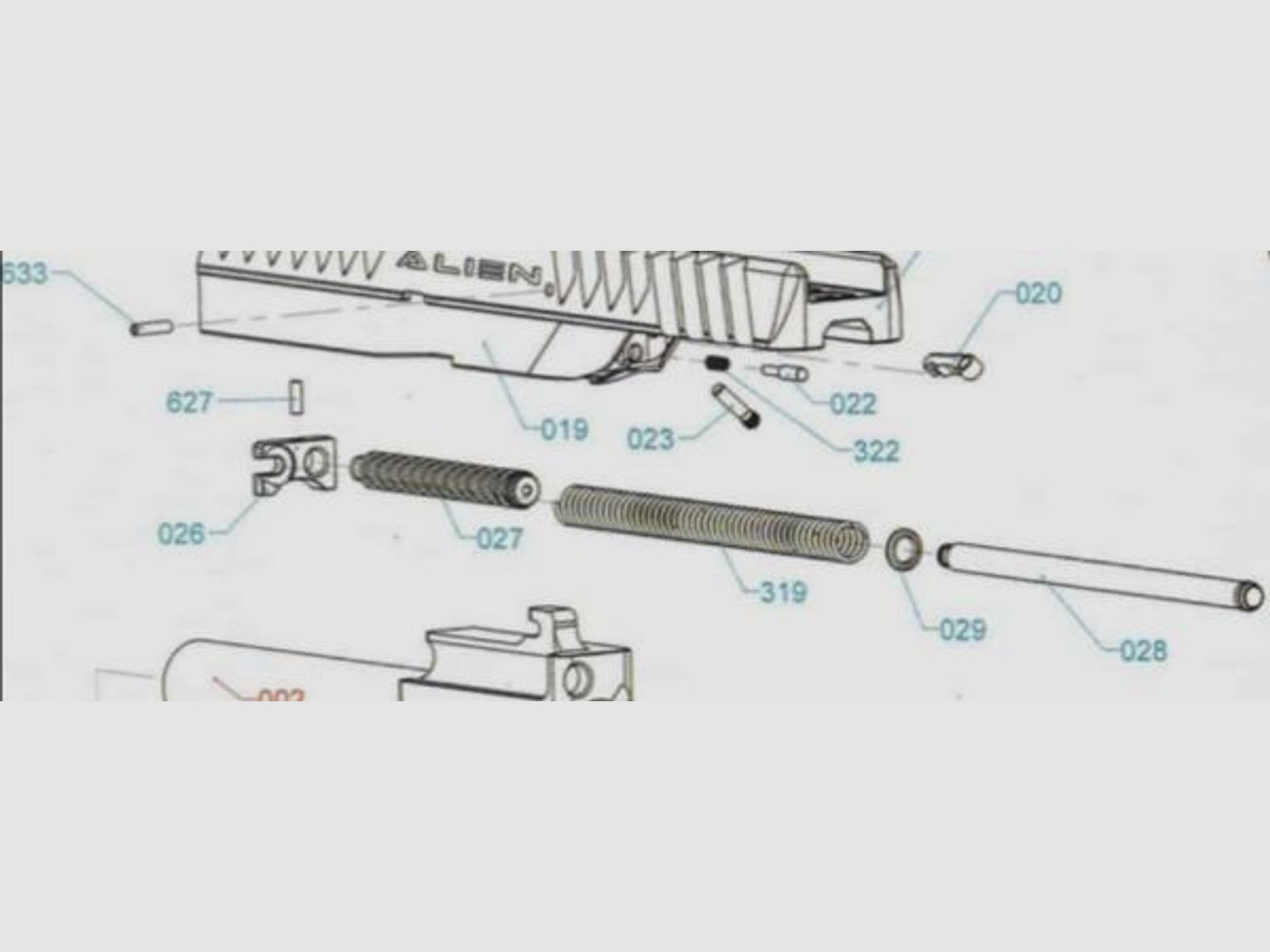 Laugo Arms Tuning/Ersatzteil f. Pistole Gaskolbenset /Baugruppe f. Alien