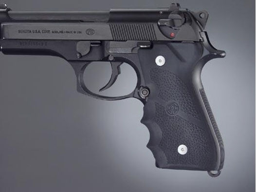 HOGUE Griffschalen f. Beretta 92/96/M9 Soft Rubber/Fingerrillen