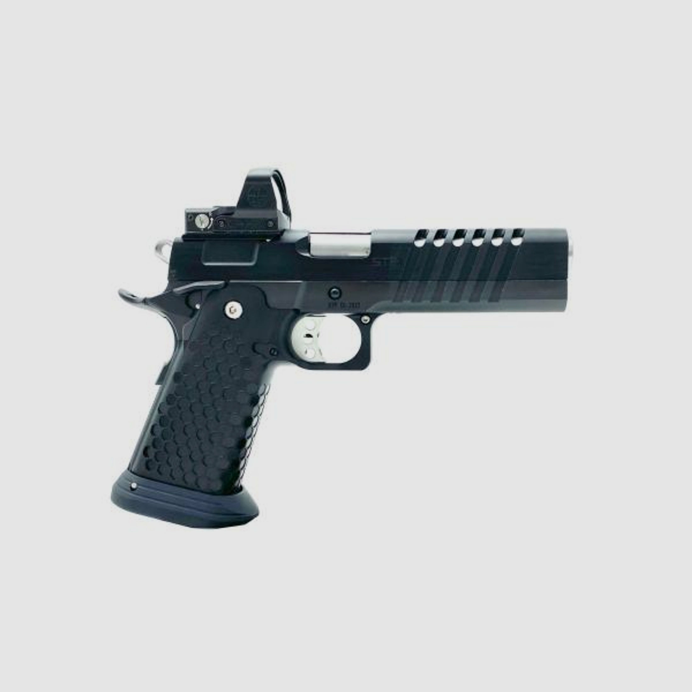 STP by Prommersberger Pistole Mod. Black Major Optical -5' 9mmLuger    LEUPOLD Pro