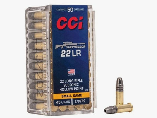 CCI KK-Munition .22lr Suppressor HP 50 Stk   45grs  00957