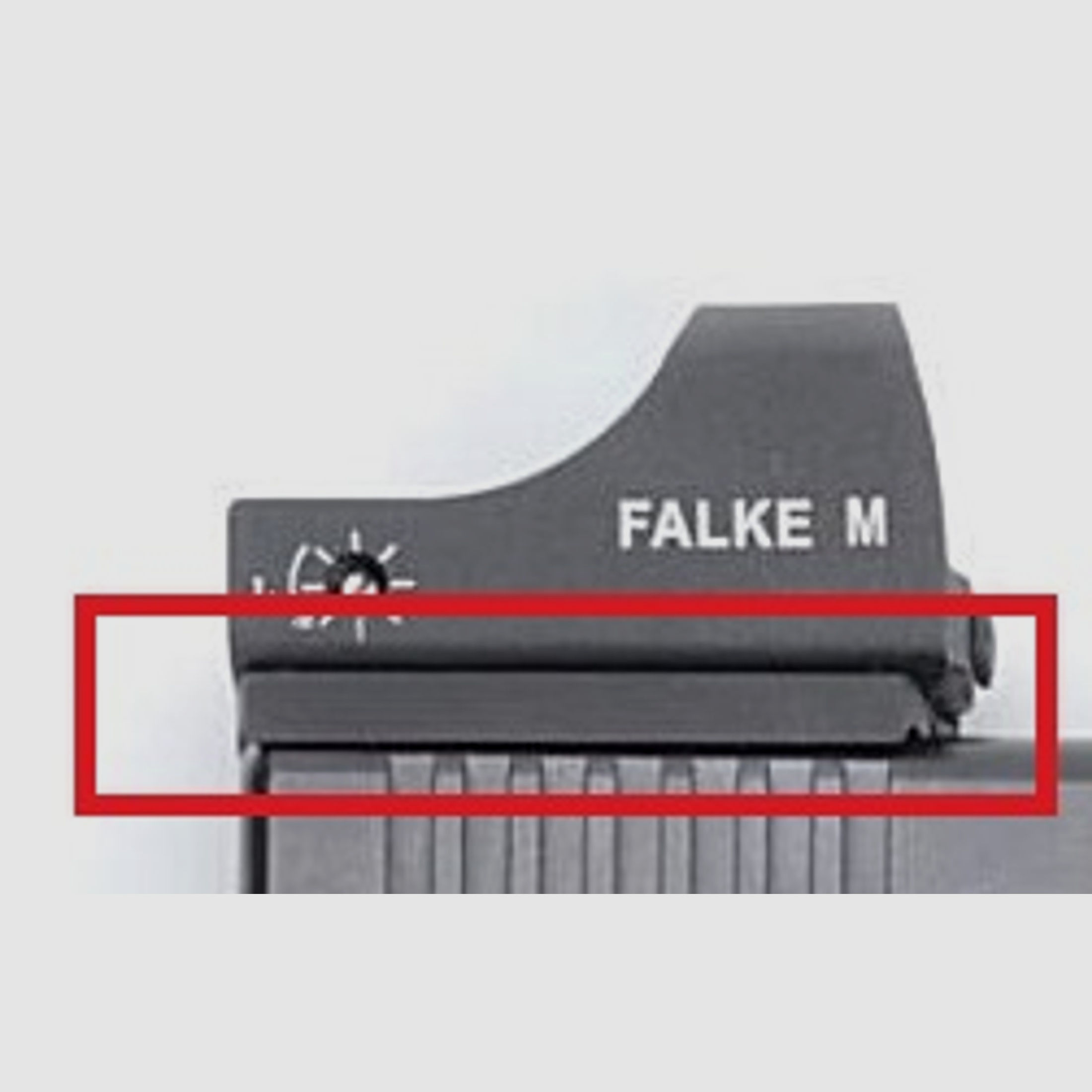 FALKE Optik Montage f. Leuchtpunktvisier Montageplatte Falke M f. Weaverschiene