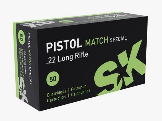 SK KK-Munition .22lr Pistol Match Spezial 50 Stk SONDERPREIS ab 0,13/Stk