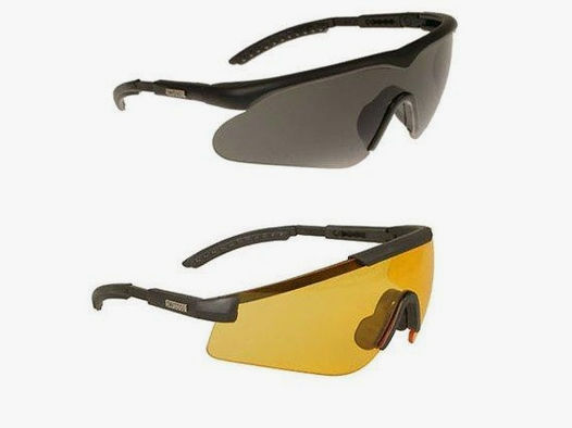 Diverse Schutzbrille SWISS EYE Schießbrille Raptor grau/klar/orange     (BLACK)