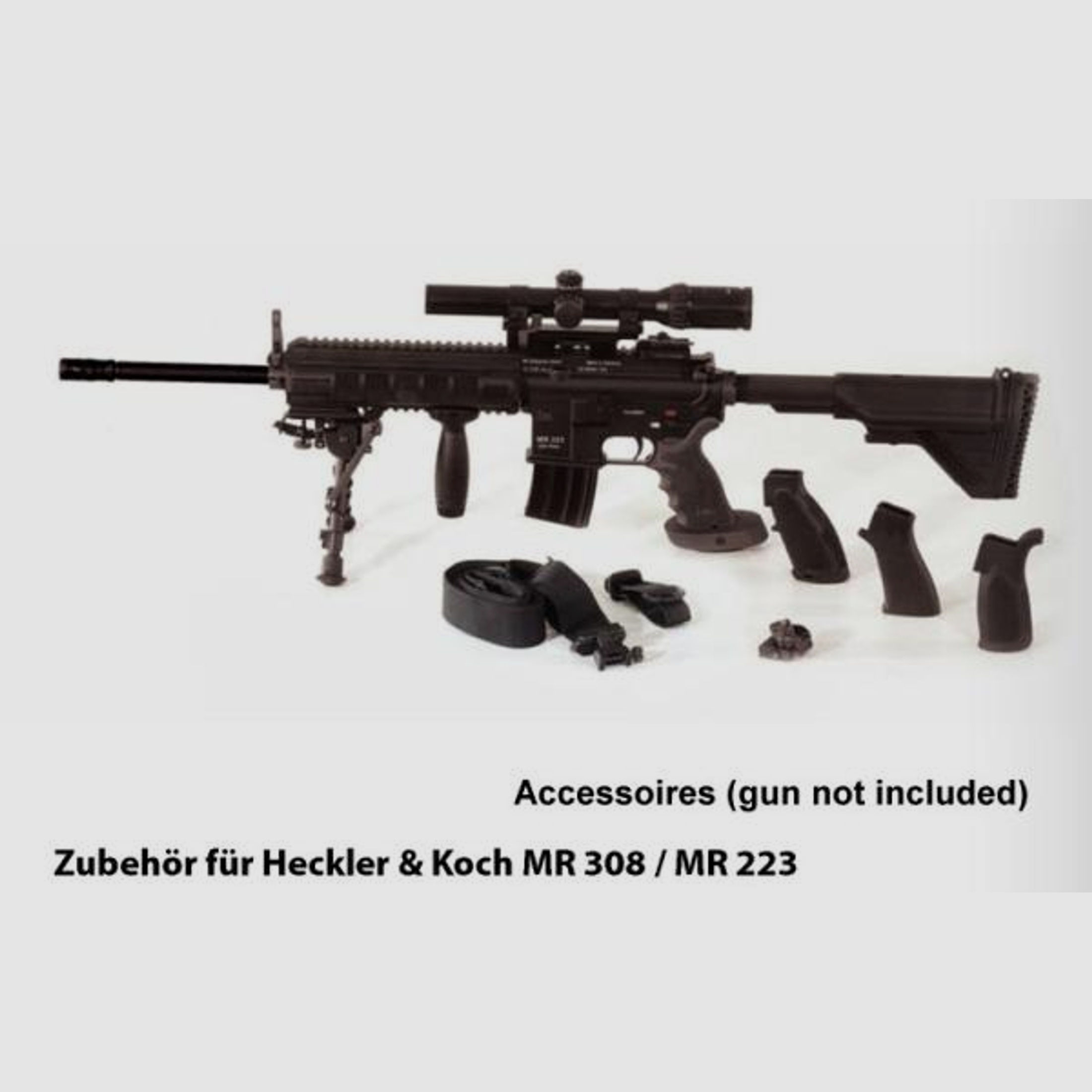 HECKLER & KOCH Griff f. MR308/MR223 schwarz Kunststoff V7 OHNE Werkzeug