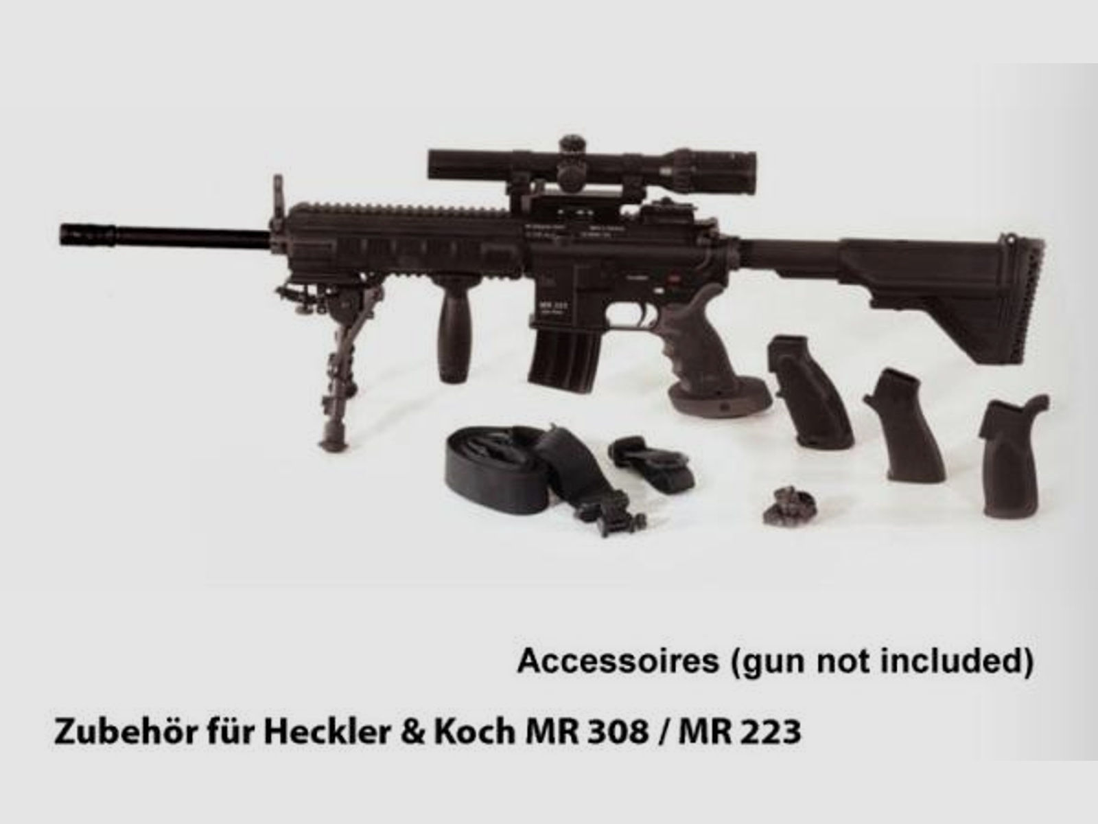 HECKLER & KOCH Griff f. MR308/MR223 schwarz Kunststoff V7 OHNE Werkzeug