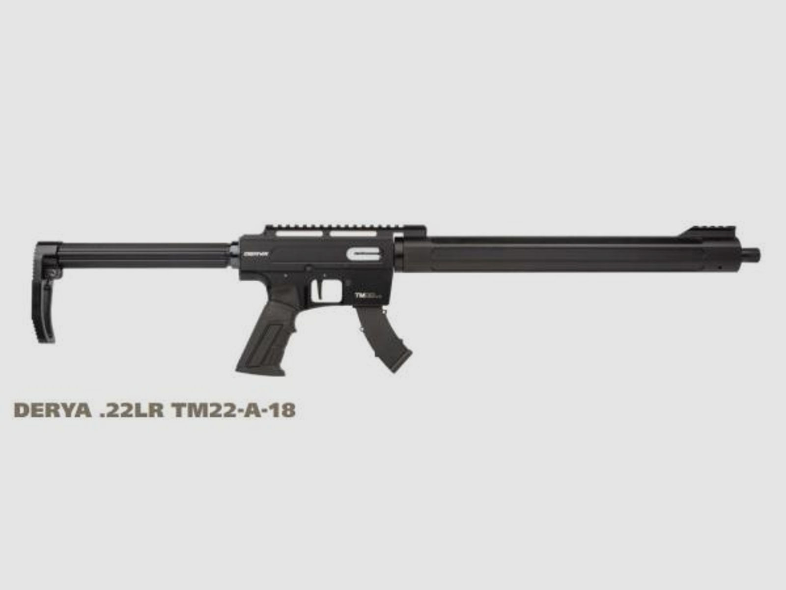 DERYA Arms KK-Selbstladebüchse Mod. TM22 A18' Black .22lr  LL 46cm