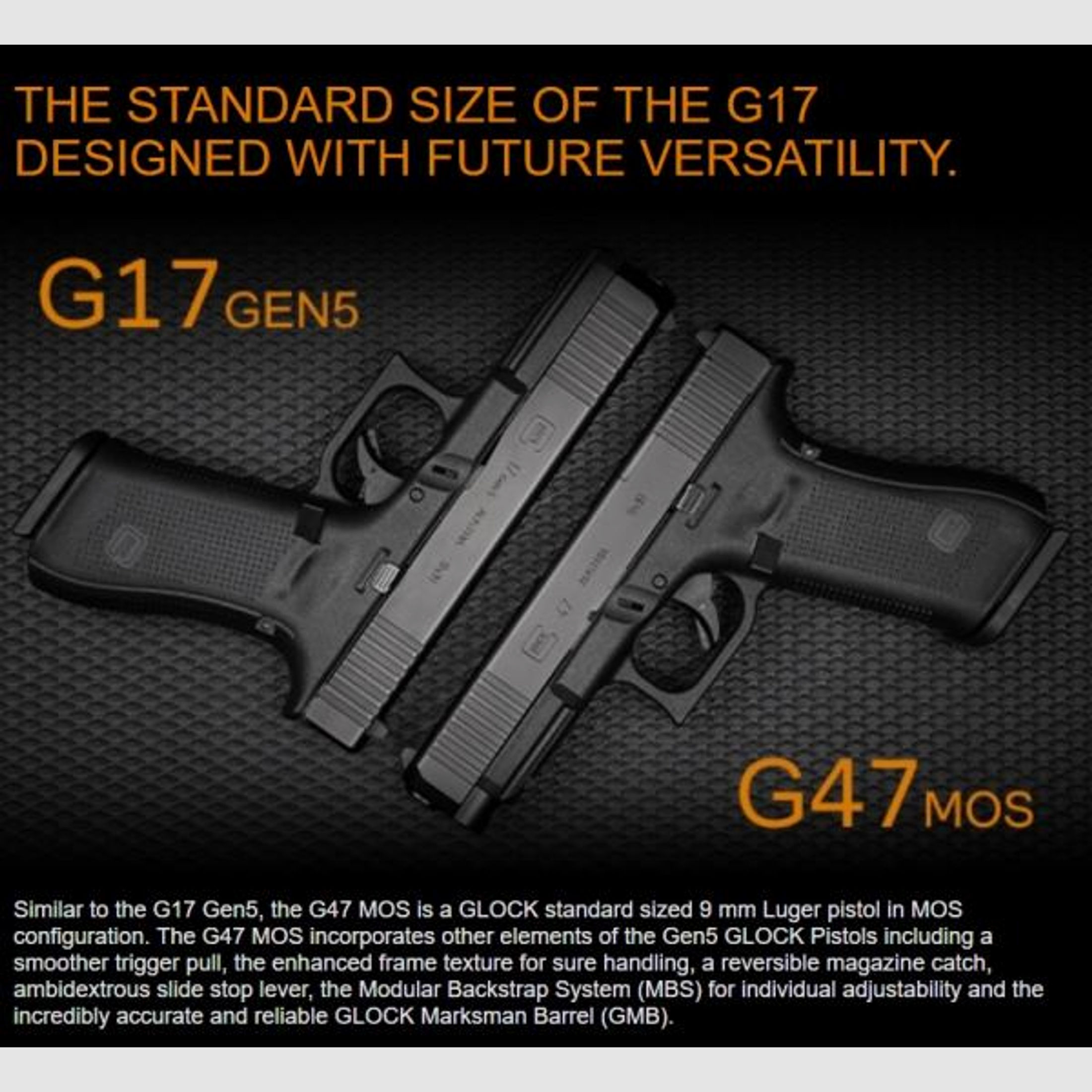 GLOCK Pistole Mod. 47 Gen5 MOS 9mmLuger