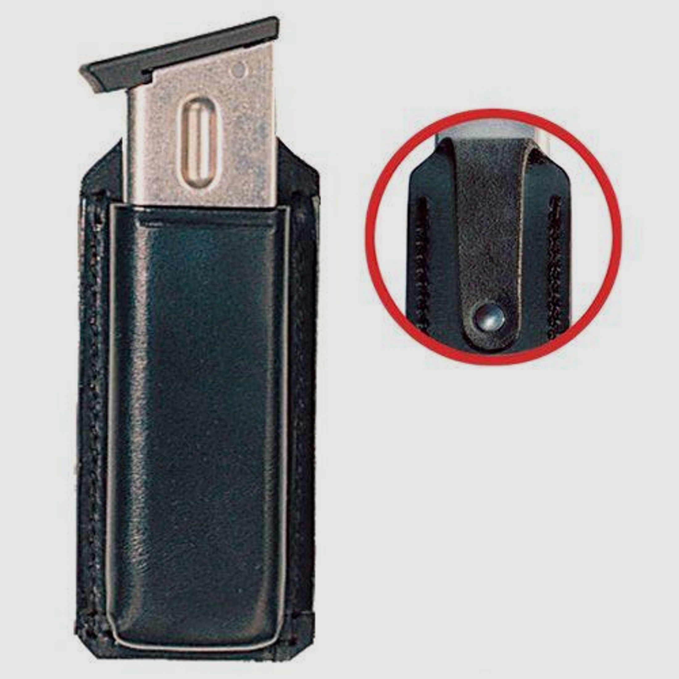 SICKINGER Magazintasche f. Glock17/22/19/23-STI-USP9mm 62836 Single Box Loop schwarz
