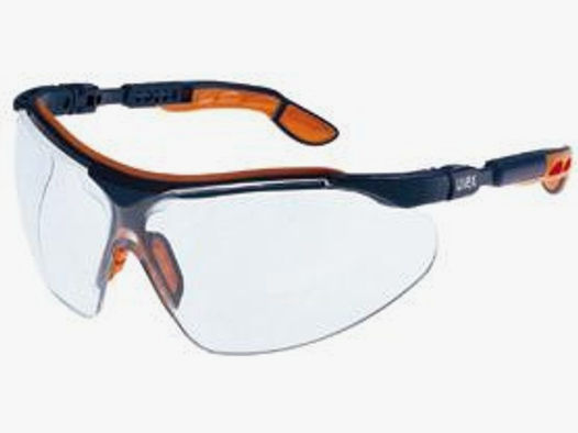 UVEX Schutzbrille I-VO Schießbrille blau/orange Scheibe: farblos