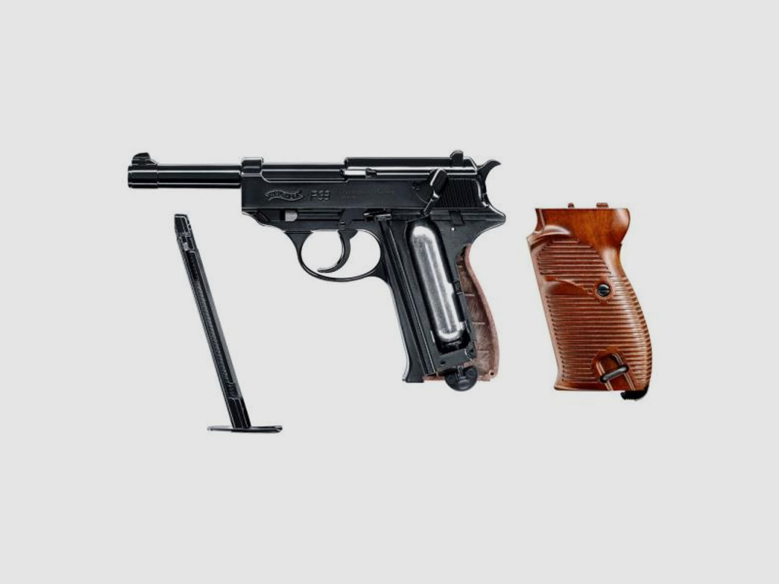 WALTHER CO2 Waffe Pistole P38 Kal.4,5mm BB