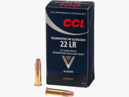 CCI KK-Munition .22lr Q22 HP Segmented QUIET 50 Stk   2,6g/40grs