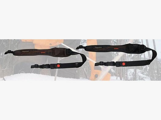 NIGGELOH Gewehrriemen Extra breit: Action -Neopren schwarz mit SteckVerschluss