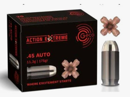 GECO Pistolenmunition .45Auto HP Action EXTREME 20 Stk Fangschuss 175grs/11,3g