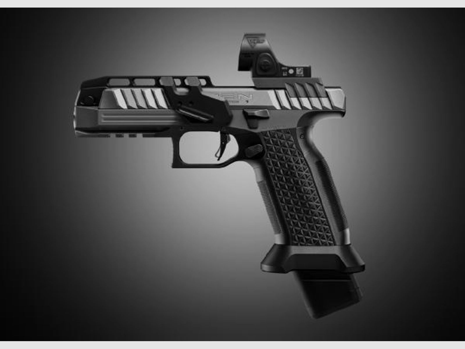 Laugo Arms Pistole Mod. ALIEN Creator Ltd. OpticS 9mmLuger  Grey/Black