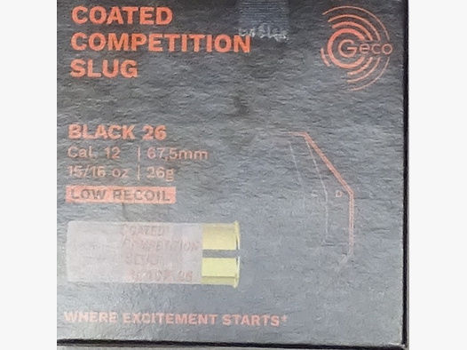 Geco Cal.12/67,5 Coated Competition Slug 26g - 25 Schuss