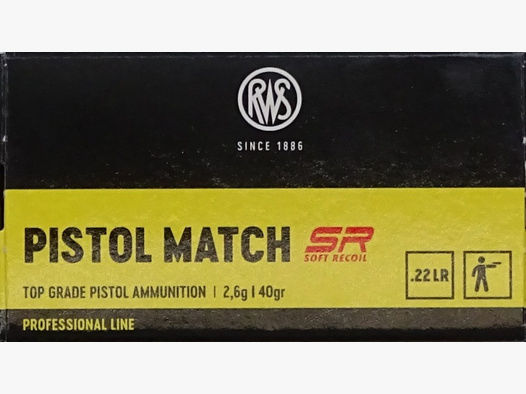 RWS .22lr Pistol Match SR 40grs - 5000 Schuss