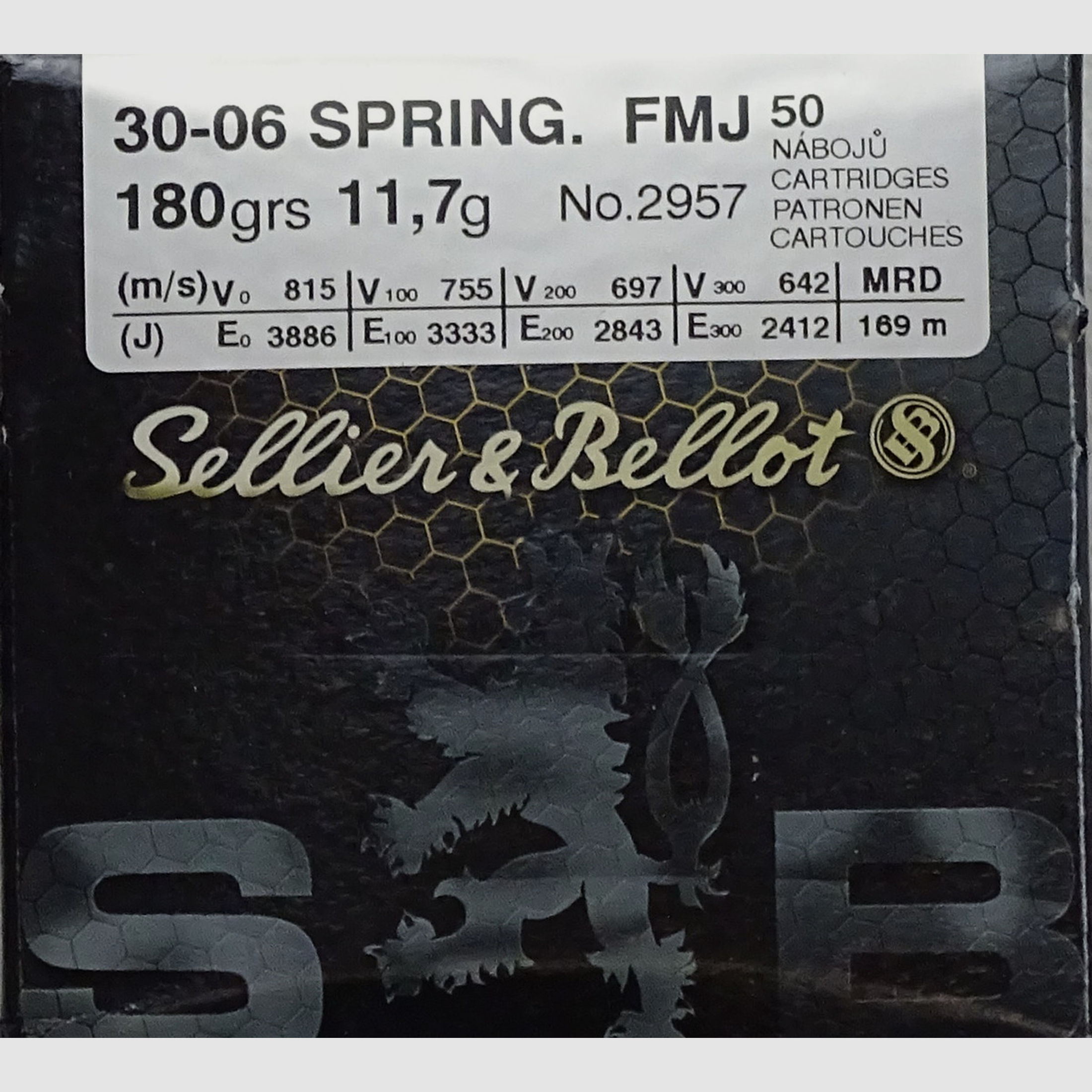 Sellier&Bellot .30-06 Spring. FMJ 180grs - 50 Schuss