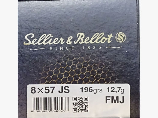 Sellier & Bellot 8x57JS FMJ 196grs - 50 Schuss