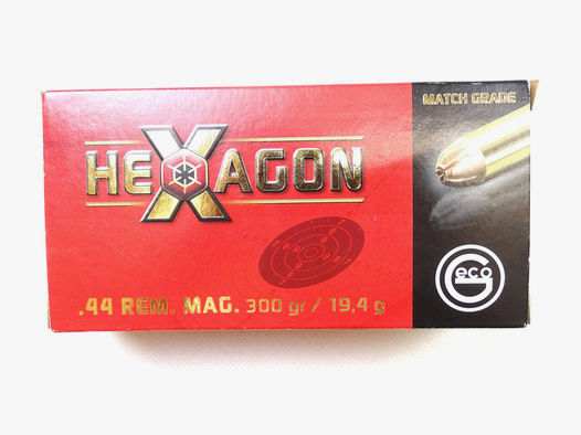 Geco Hexagon .44 Rem. Mag. 300grain -50 Schuss