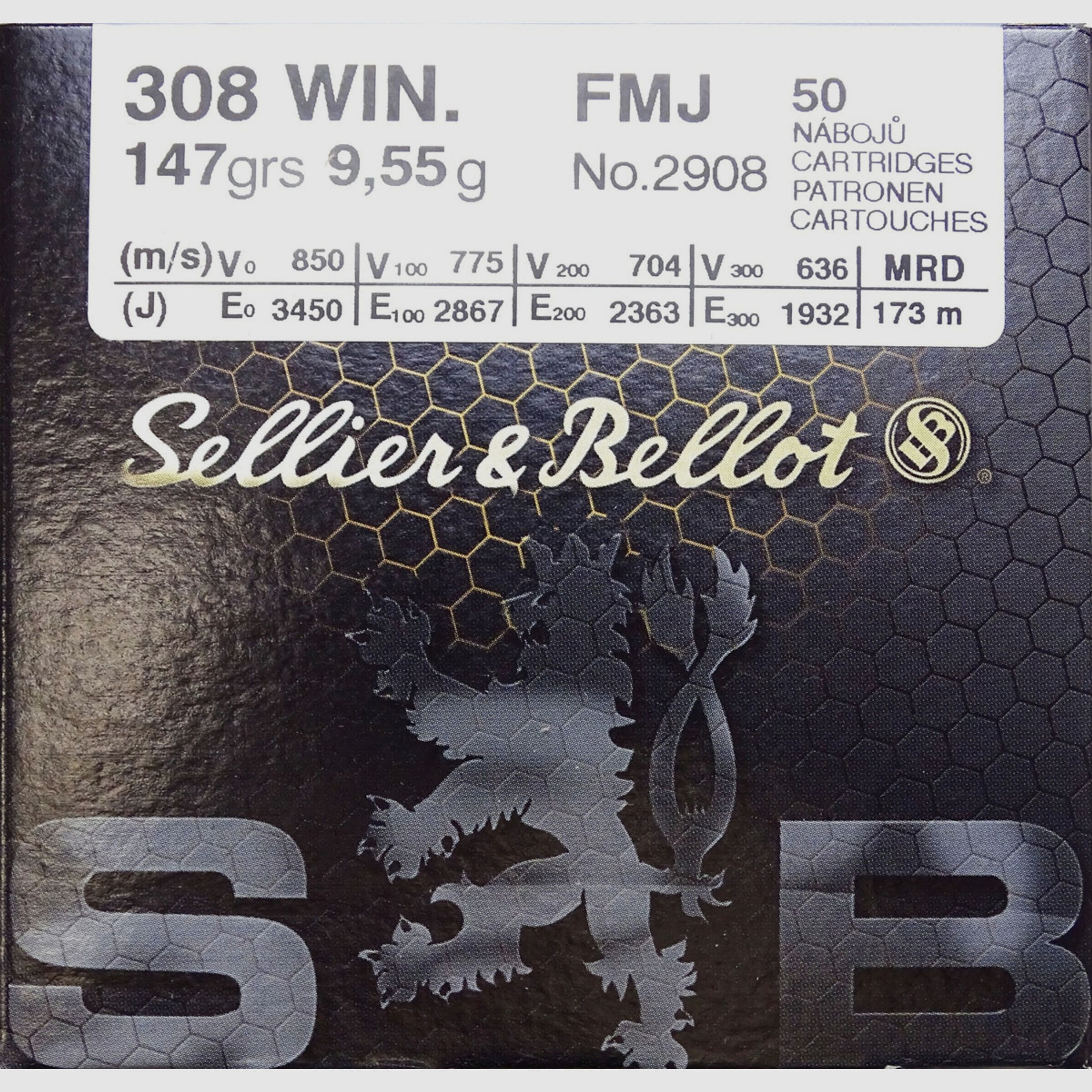 Sellier & Bellot .308Win FMJ 147grs - 50 Schuss