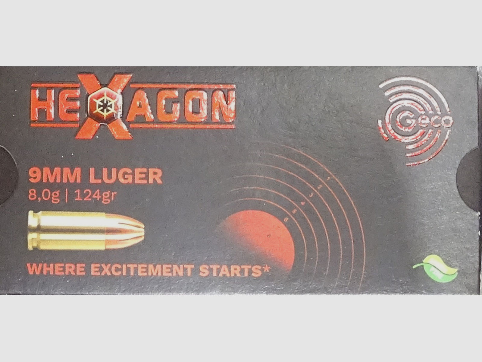 Geco 9mm luger HEXAGON 124grs - 1000 Schuss