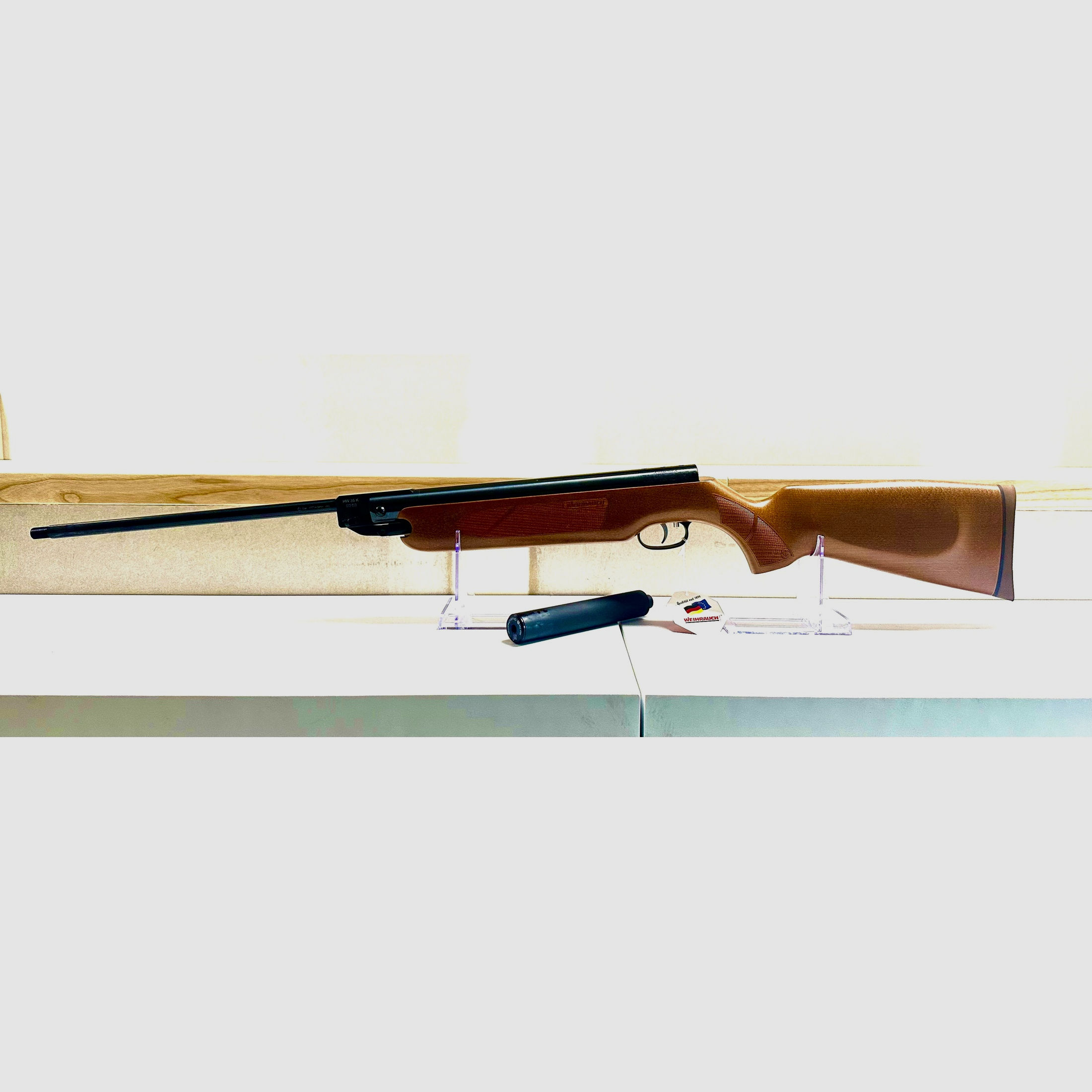 Weihrauch Luftgewehr 2315821 HW 35 K Kal. 4,5mm F mit Schalldämpfer unter 7,5 Joule