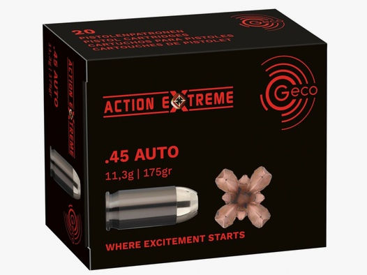 Geco 2421209 .45 ACP Action Extreme 11,3g 175grs. Pistolenmunition Bleifrei