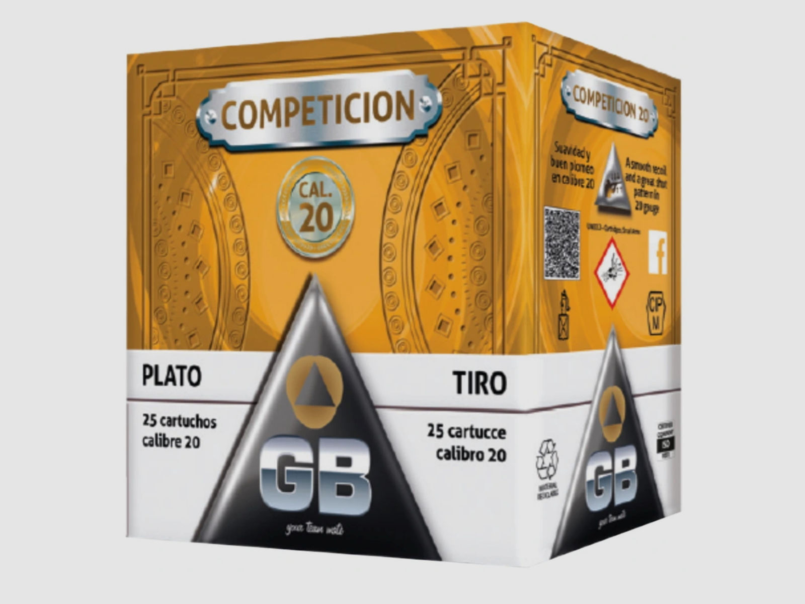 GB Competition Trap 20/70 Schrotpatronen 24g 2,4mm 25 Stück