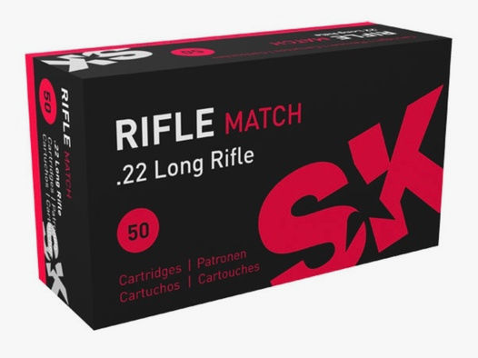 SK Rifle Match .22lr KK Munition 50 St.