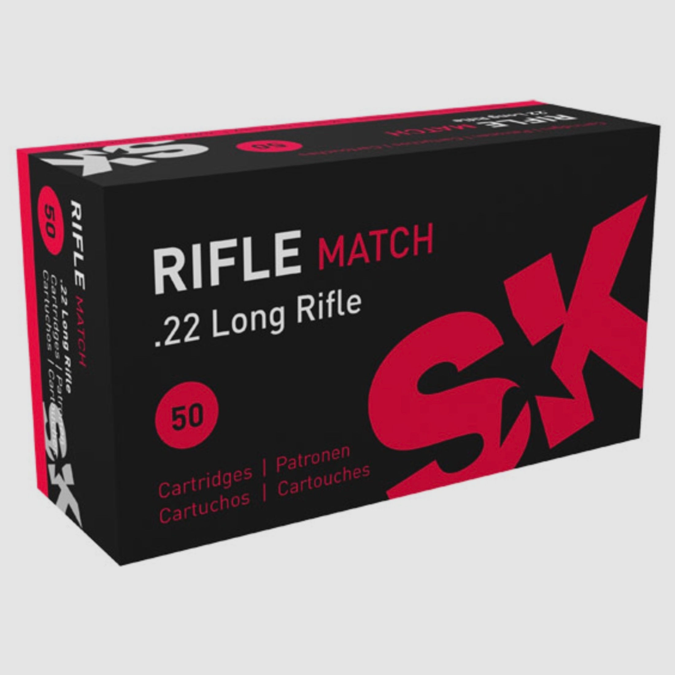 SK Rifle Match .22lr KK Munition 50 St.