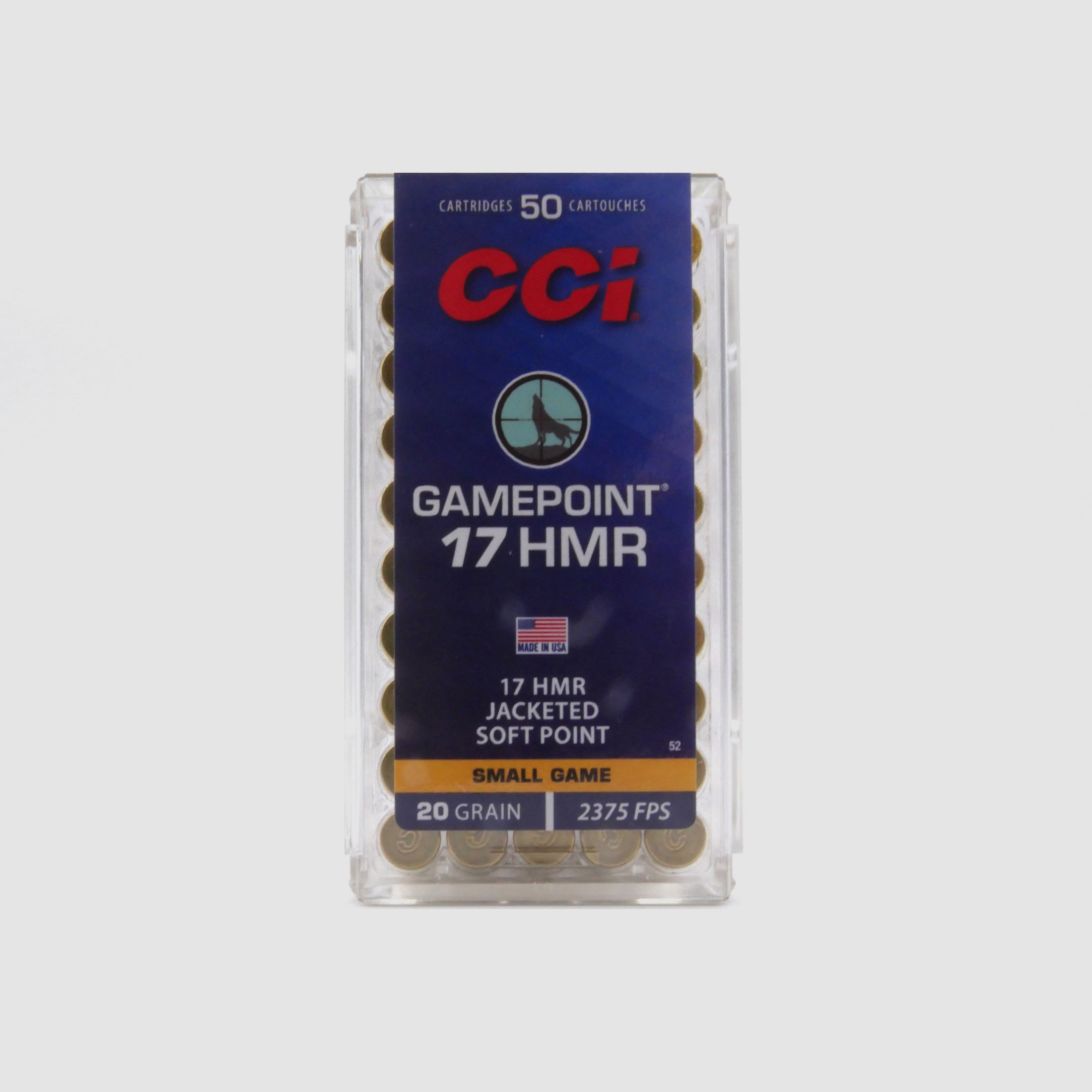CCI .17 HMR Game-Point Tlm. 1,3g 20grs. 50 Stk.