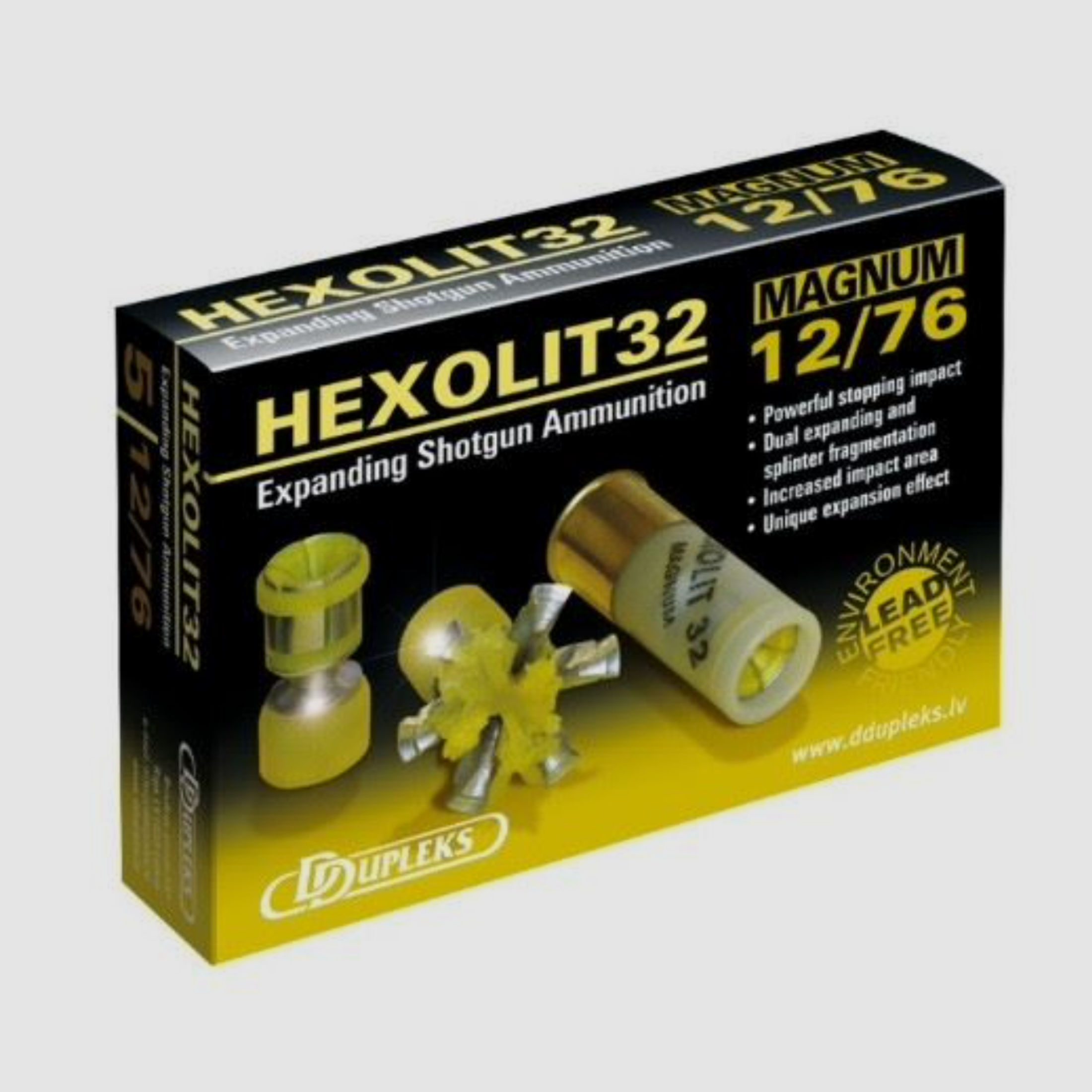 DDupleks 01-01262 Hexolit 32 12/76 32g Flintenlaufgeschoss