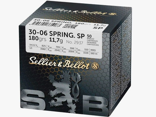 Sellier & Bellot 155483 .30-06 Spr. Teilmantel SP 11,7g 180grs. 50 Stk.