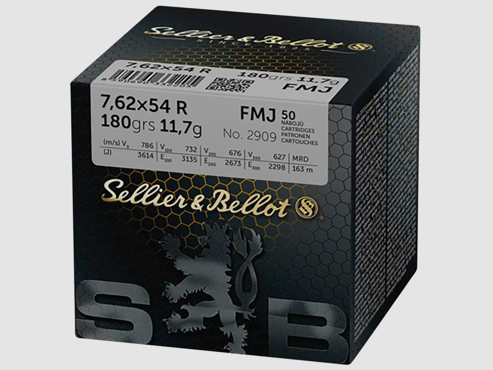 Sellier & Bellot 7,62x54R FMJ Vollmantel 180grs. 50 Stück